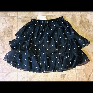 H&M Black Polka Dot Mini Skirt